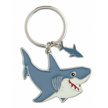 Metalen haaien sleutelhangers 5 cm - Sleutelhangers