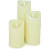 O'Daddy led-kaarsen 12,5 / 17 / 22,5 cm wax beige 3 stuks