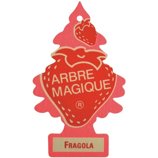 Arbre Magique luchtverfrisser 12 x 7 cm Fragola rood/roze