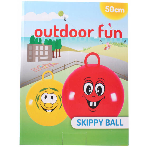 Johntoy skippybal Outdoor Fun 50 cm geel