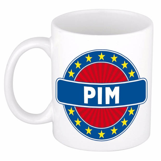 Voornaam Pim koffie/thee mok of beker - Naam mokken