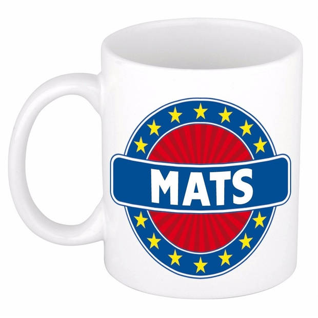 Voornaam Mats koffie/thee mok of beker - Naam mokken