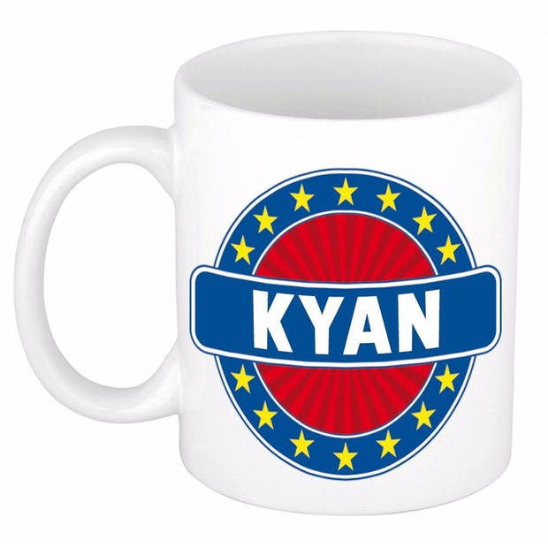 Voornaam Kyan koffie/thee mok of beker - Naam mokken