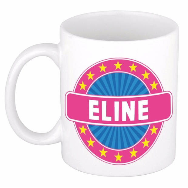 Voornaam Eline koffie/thee mok of beker - Naam mokken