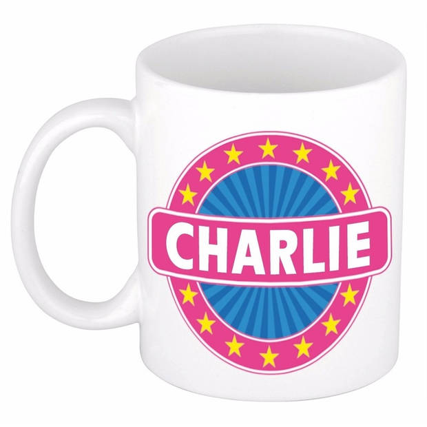 Voornaam Charlie koffie/thee mok of beker - Naam mokken