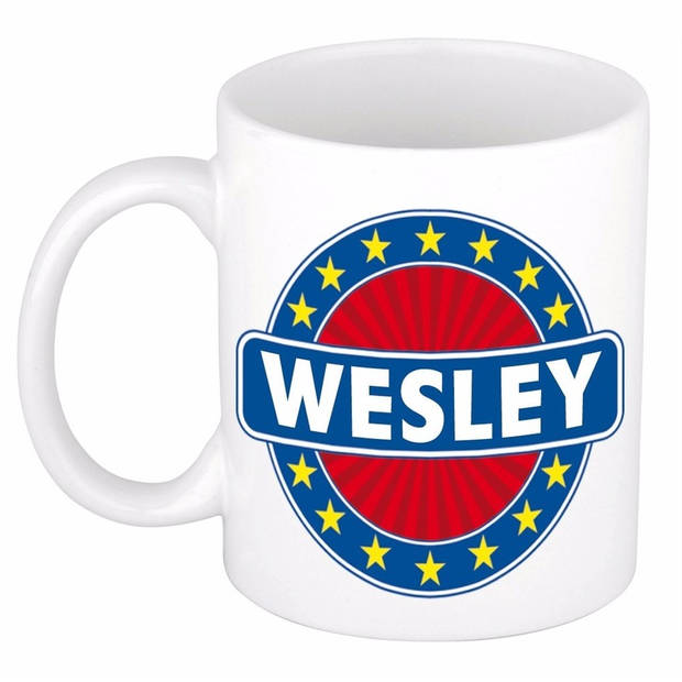 Voornaam Wesley koffie/thee mok of beker - Naam mokken