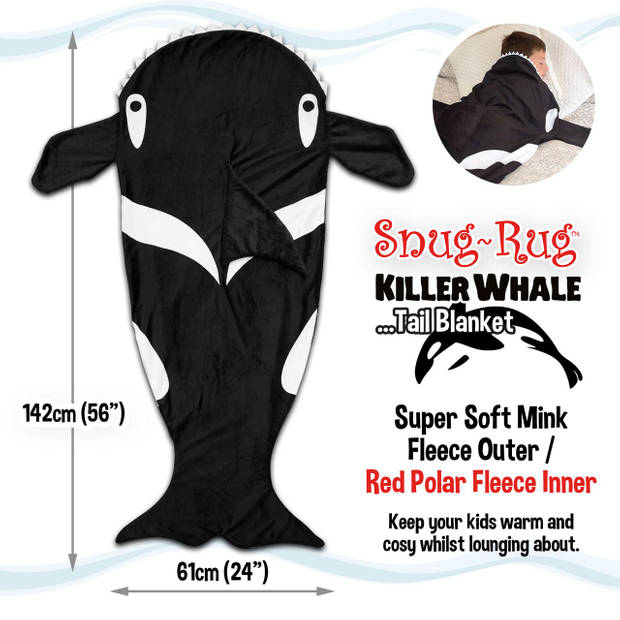 Snug-rug killer whale staart deken