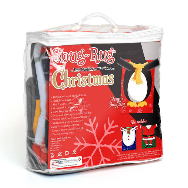 Snug-rug christmas pinguin met mouwen