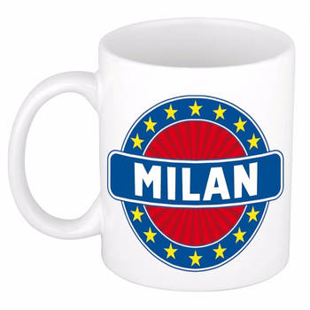 Voornaam Milan koffie/thee mok of beker - Naam mokken