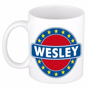 Voornaam Wesley koffie/thee mok of beker - Naam mokken