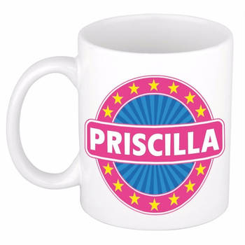 Voornaam Priscilla koffie/thee mok of beker - Naam mokken