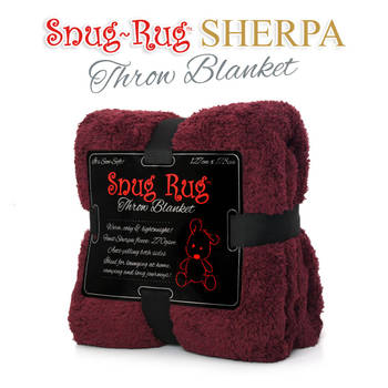 Snug-rug throw deken - moerbei rood