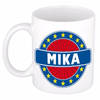 Voornaam Mika koffie/thee mok of beker - Naam mokken
