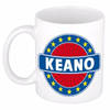 Voornaam Keano koffie/thee mok of beker - Naam mokken