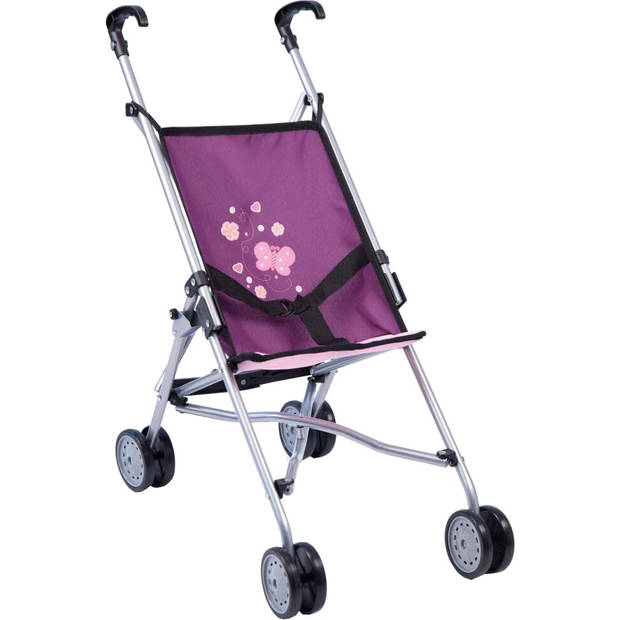 Bayer buggy dolls butterfly 55 cm paars