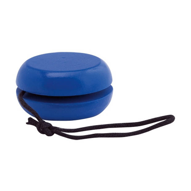 Houten jojo speelgoed blauw 5.5 cm - Jojo