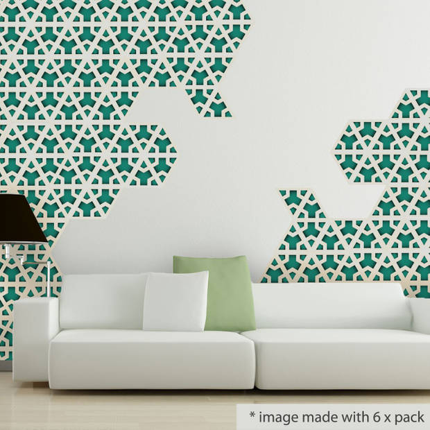 Walplus home decoratie sticker - groene driehoek geometrisch patroon