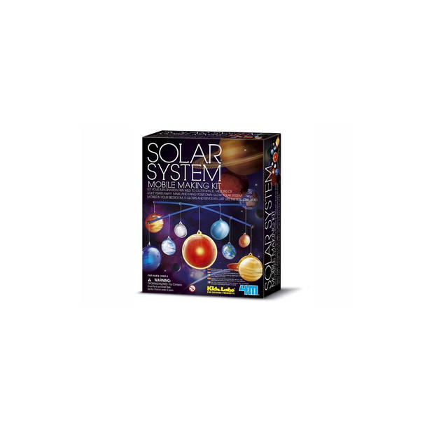4M KidzLabs: space / bouwset zonnestelselmobiel glim-in-het-donker