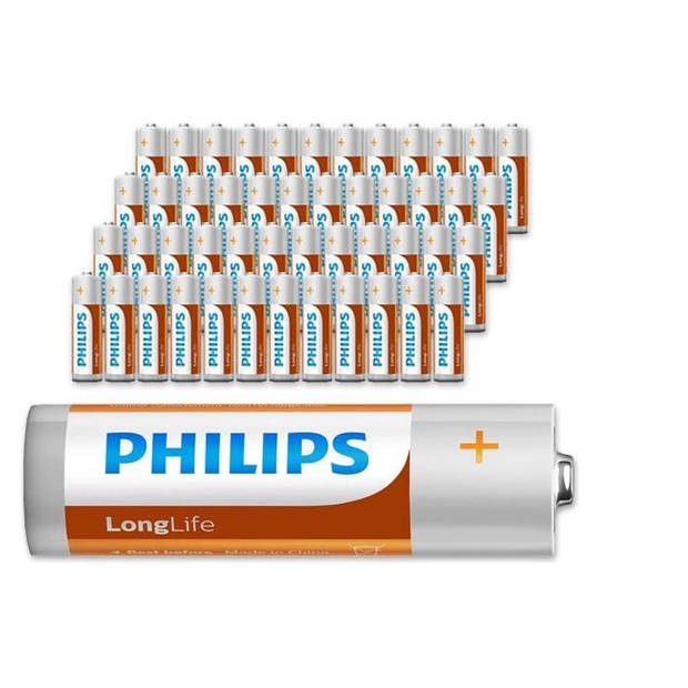 Philips batterijen 48 AA - alkalinebatterijen - Voordeelpack