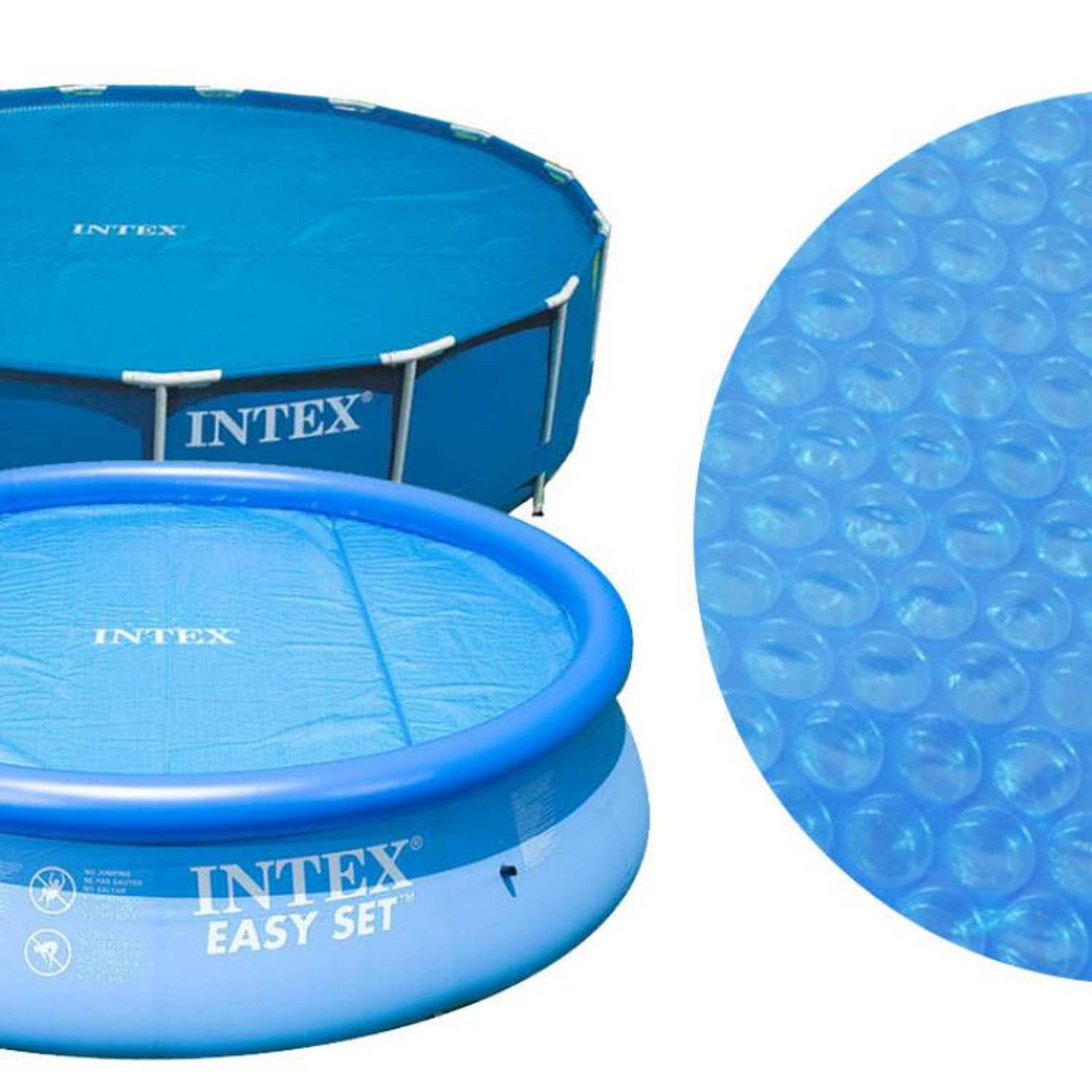 Intex Afdekfolie Solar Cover 244-206 cm blauw