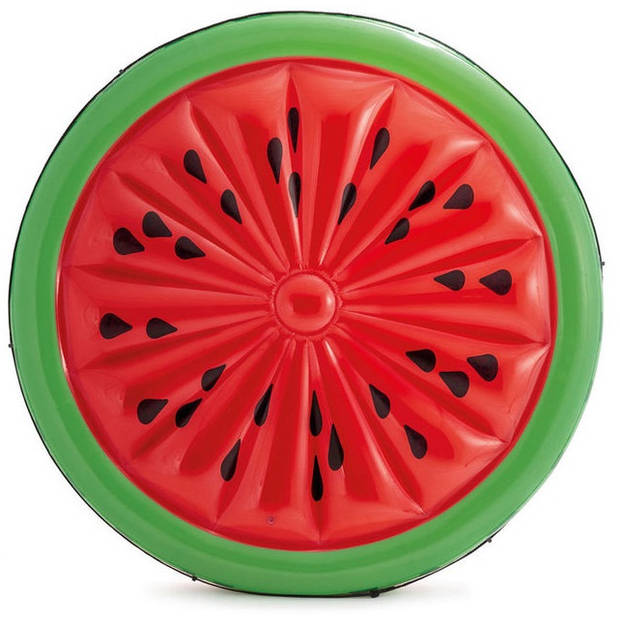 Intex luchtbed watermeloen 183 cm vinyl rood/groen