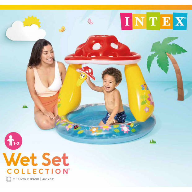 Intex paddestoel zwembad - 102 x 89 cm