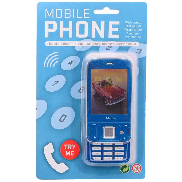 Johntoy mobiele speelgoed telefoon blauw 13 x 5.5