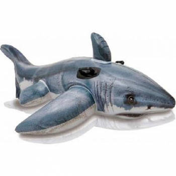 Witte opblaas haai 173 cm - opblaasspeelgoed