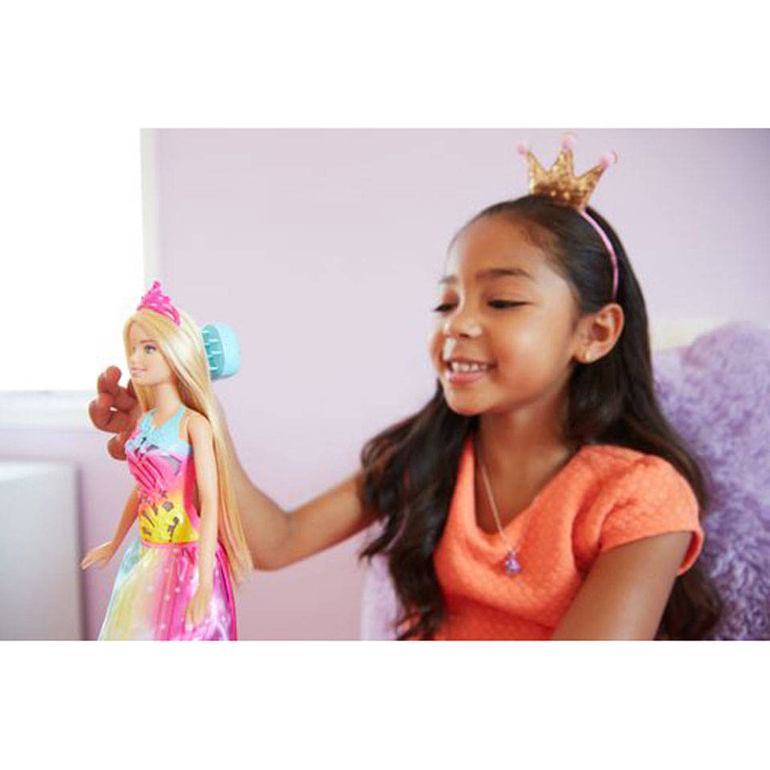 mengen gerucht Mediaan Barbie Dreamtopia Twinkelend Haar prinses pop | Blokker