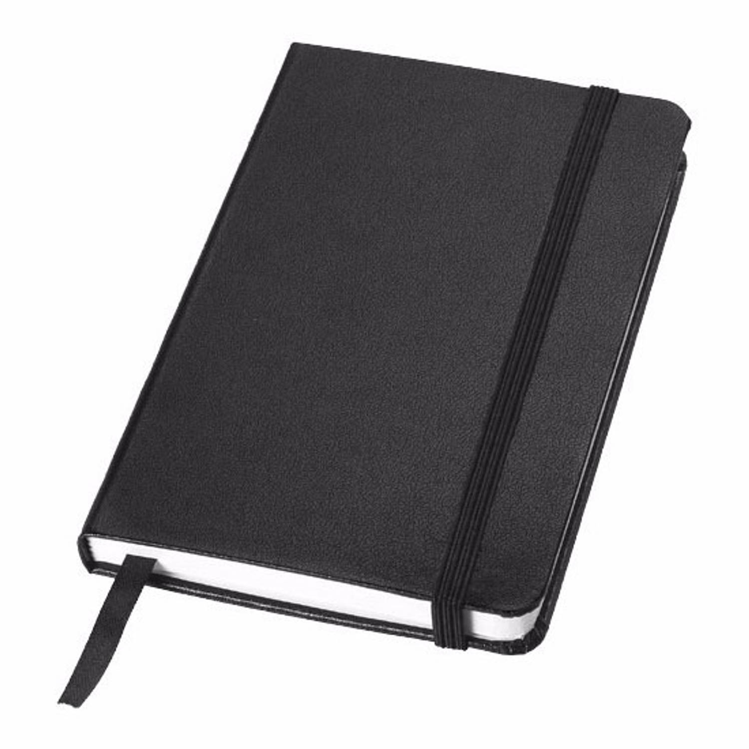 Zwart Pocket Luxe Schriftjes/notieboekjes Gelinieerd A6 Formaat - Notitieboek