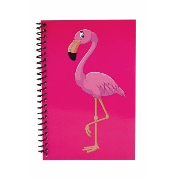 Flamingo notitieboekjes/schriftjes roze 18cm - Notitieboek