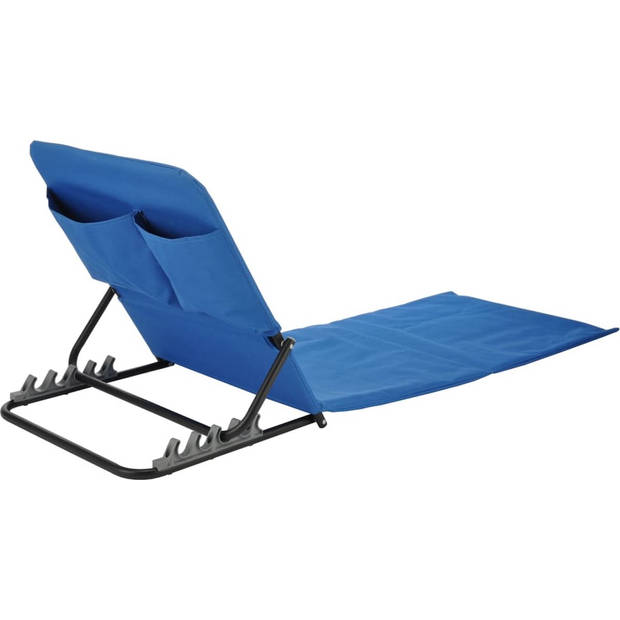 Haushalt 64234 - Inklapbare strandmat / strandstoel met rugleuning (blauw)