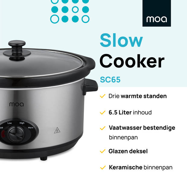 MOA SC65 - Slowcooker - 6.5 liter