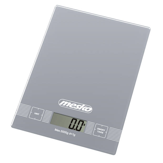 Mesko MS 3145 - Keukenweegschaal - digitaal - zilver