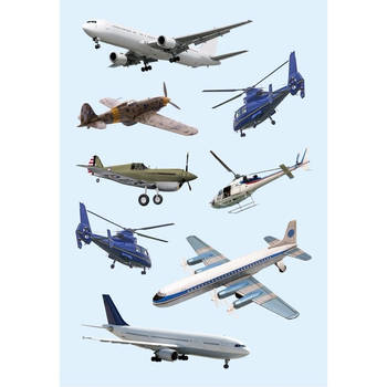 Stickers diverse vliegtuigen 3 vellen - Stickers