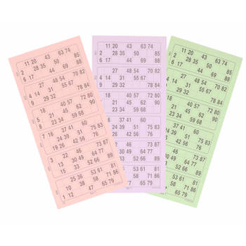 100x Bingokaarten nummers 1-90 - Actiespellen