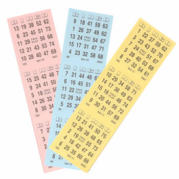 100x Bingokaarten nummers 1-75 - Actiespellen