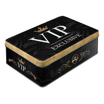 Vip exclusive bewaarblik plat 23 cm - Voorraadblikken