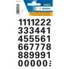 Stickervel met 36x cijfers in het zwart van 1,5 cm - Stickers