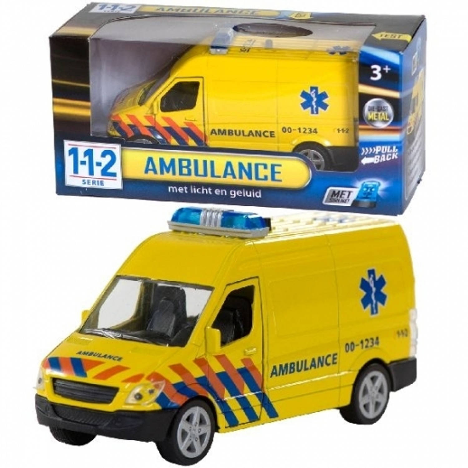 chef Helemaal droog briefpapier Speelgoed ambulance 12 cm met licht en geluid - Speelgoed auto's | Blokker