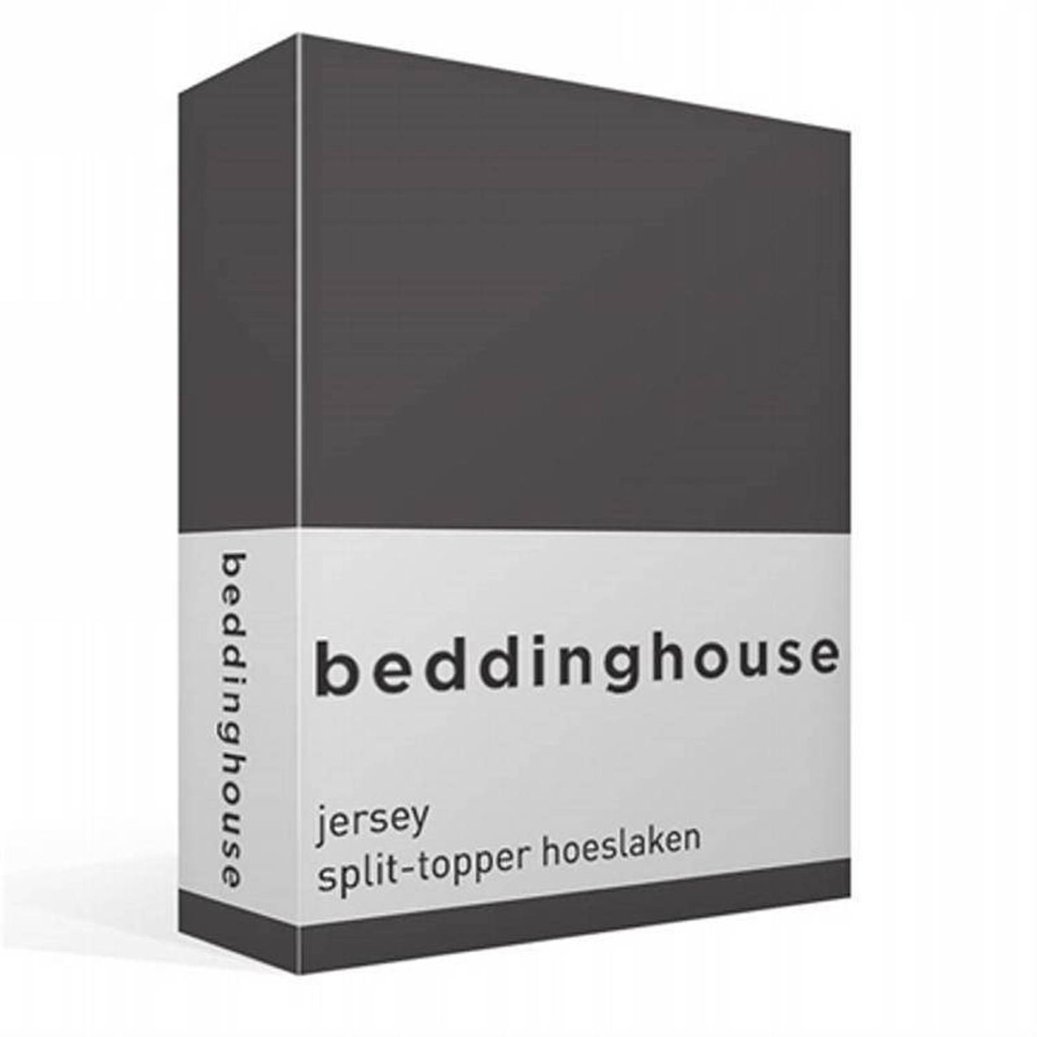 Beddinghouse Splittopper Hoeslaken Jersey Anthracite 180 x 200 cm