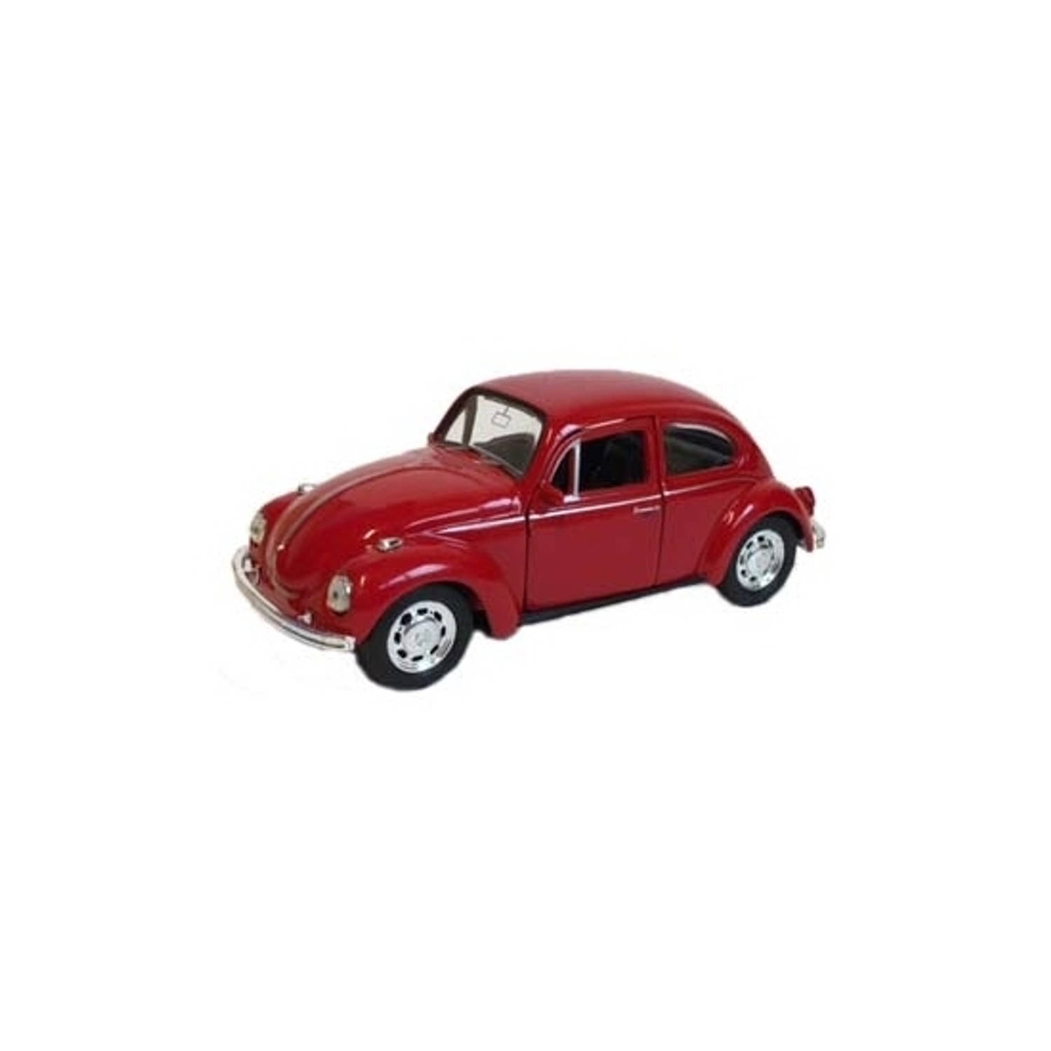 Speelgoed volkswagen kever rode auto 12 cm