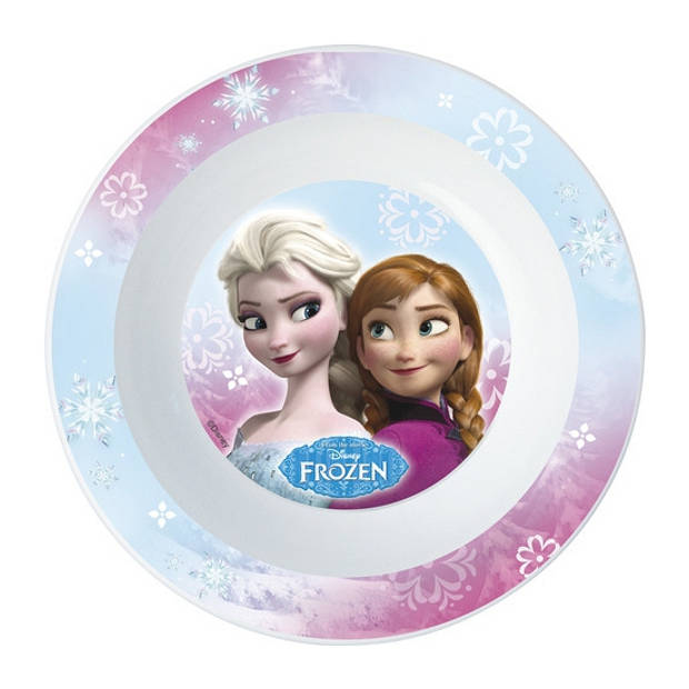 Disney Frozen thema diep ontbijt bordje van kunststof D16 cm - Ontbijtborden