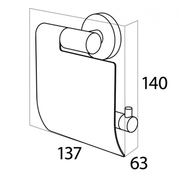 Tiger Toiletrolhouder Boston zilver 309130946