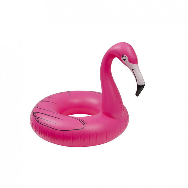 Opblaasbare Flamingo zwemband roze - 118 cm