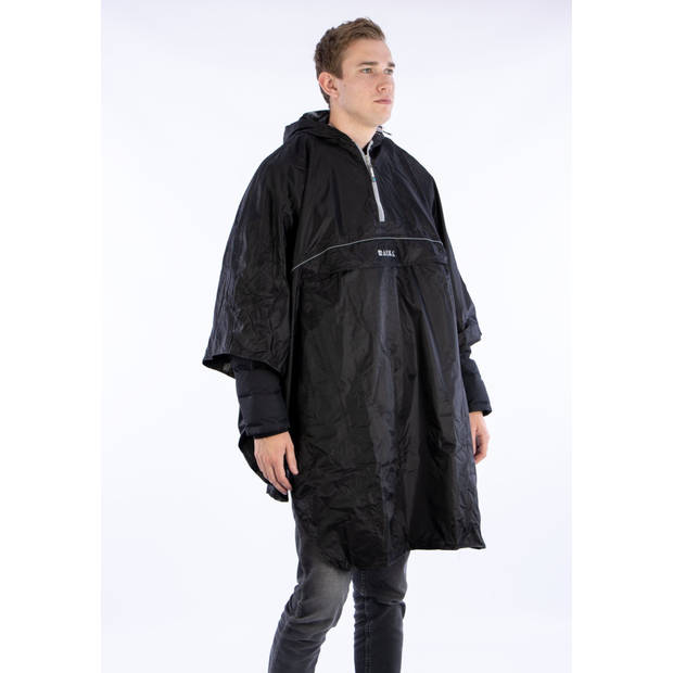 Professionele poncho zwart