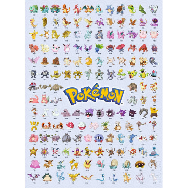 Ravensburger puzzel eerste generatie Pokémon - 500 stukjes