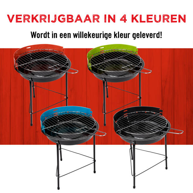 BBQ Collection Barbecue - BBQ Houtskool - Lichtgewicht Draagbare Barbeque Grill - Ø 43 cm - Willekeurige Kleur