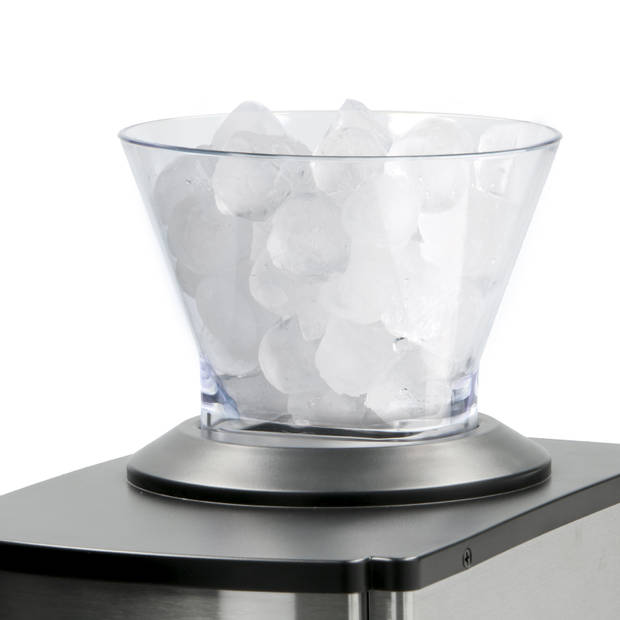 Ijscrusher met grote vultrechter, crusht tot wel 1 kilo ijs per minuut Gastronoma RVS-Zwart