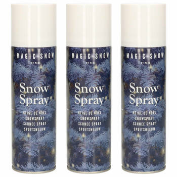 3 Sneeuwspray spuitbussen 300 ml - Decoratiesneeuw
